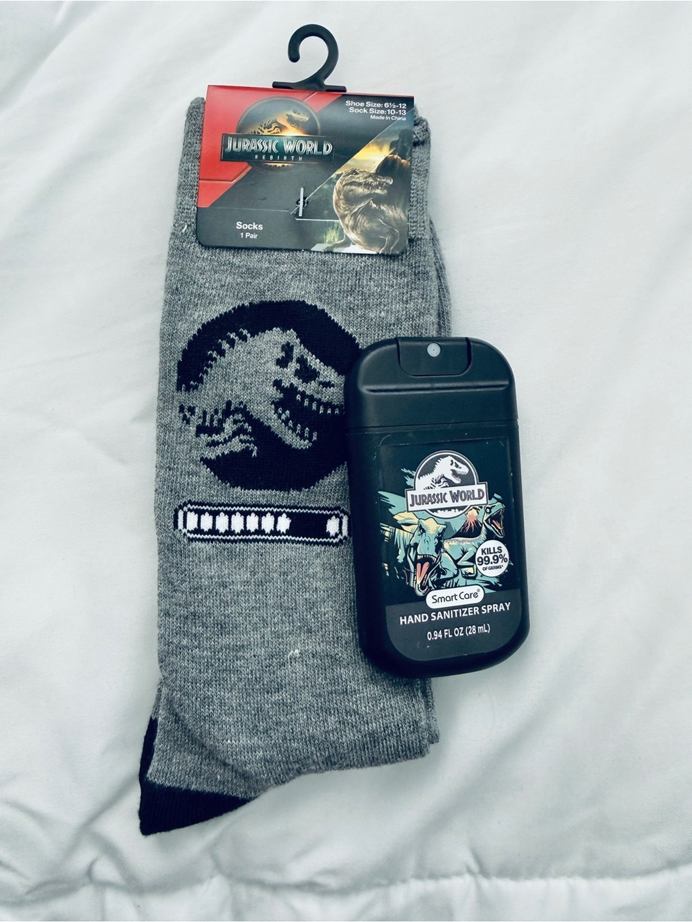 Men’s Grey Crew Socks with Black Logo